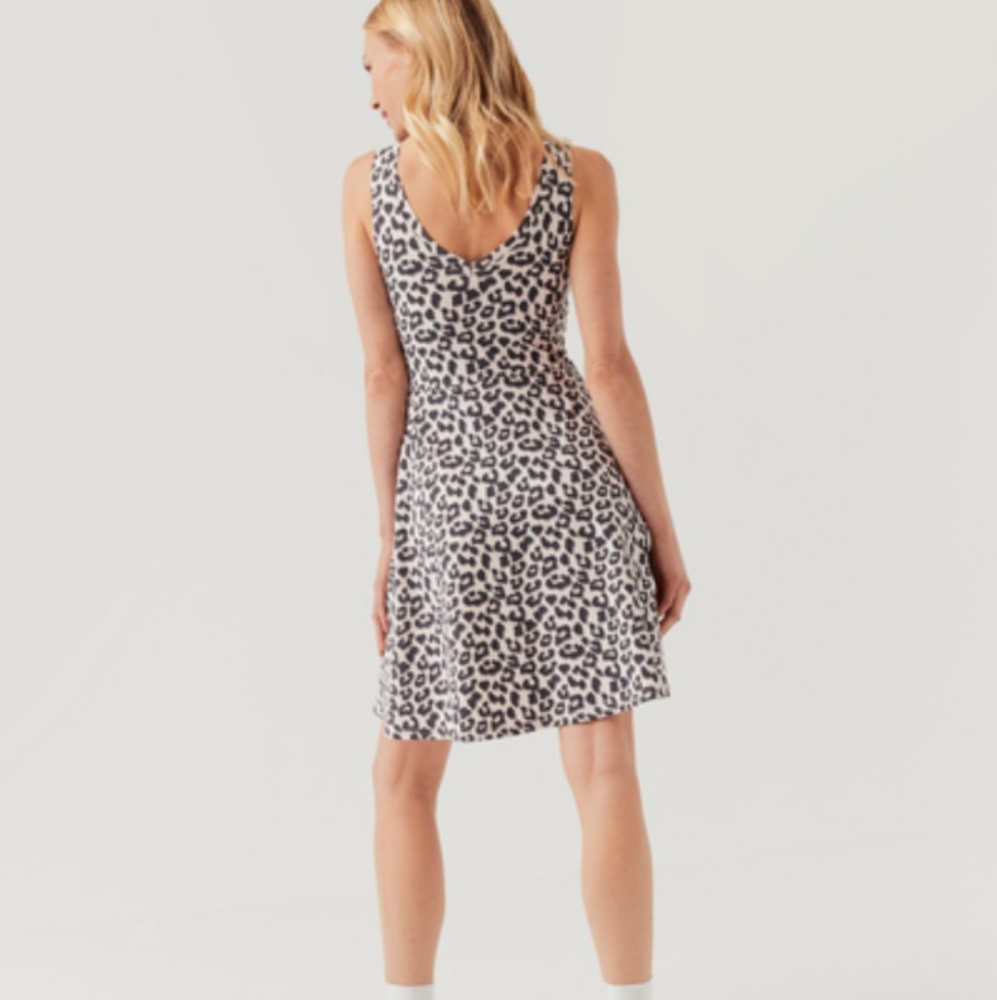 Pact revive leopard print v dress